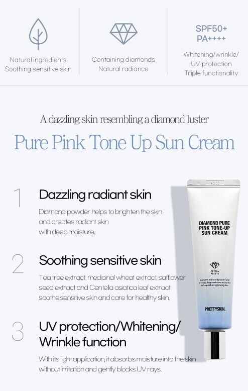 Pretty skin Diamond Pure Pink Tone-Up Sun Cream 50ml - DODOSKIN