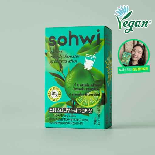 sohwi Steady Booster Green Tea Shot 3g (2-Week Supply)