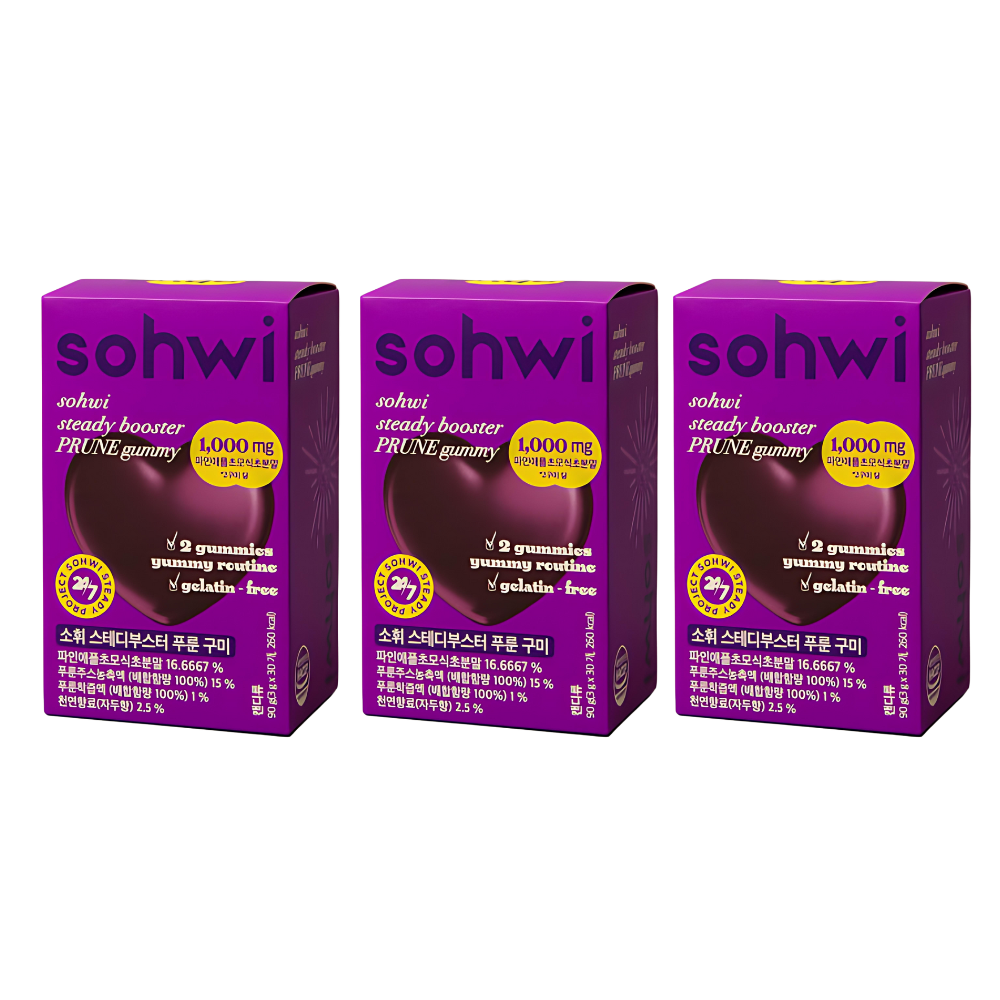 sohwi Steady Booster PRUNE Gummy 3 box (90ea)