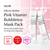 su:m37 Micro-Active Pink Vitamin Bubble Tox Mask Pouch 4ml x 14