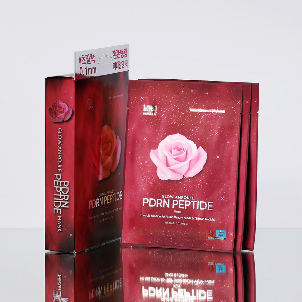 tenzero Glow Ampoule PDRN Peptide Mask 25ml 10ea