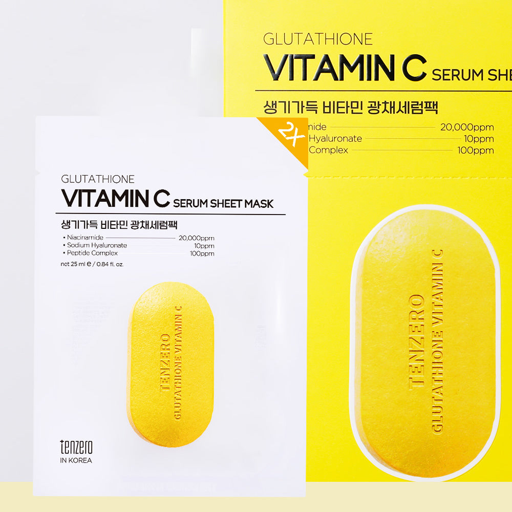tenzero Glutathione Vitamin C Serum Sheet Mask 25ml 10ea
