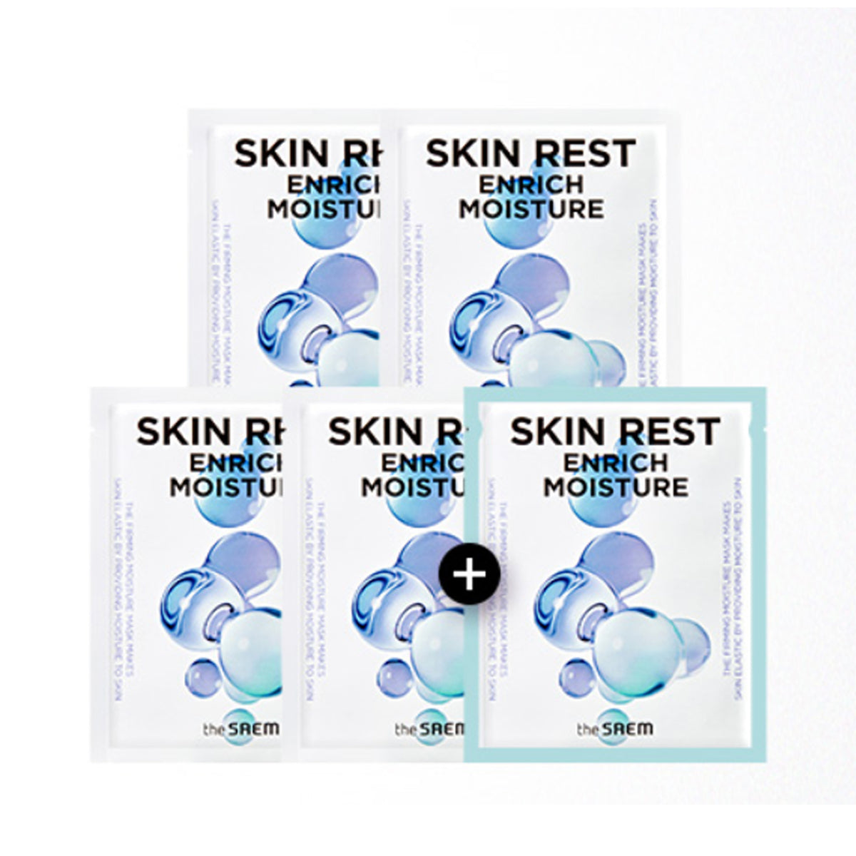 the SAEM Skin Rest Mask Sheet 4+1 Sheets – 2 Types