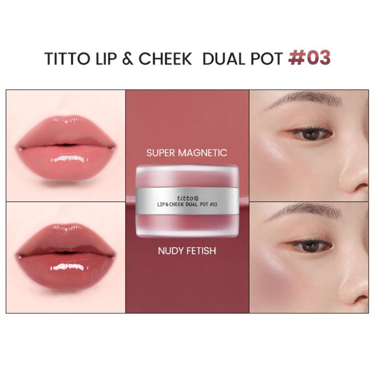 titto Lip & Cheek Dual Pot 6 Colors