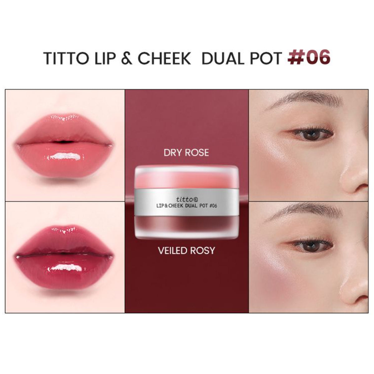 titto Lip & Cheek Dual Pot 6 Colors