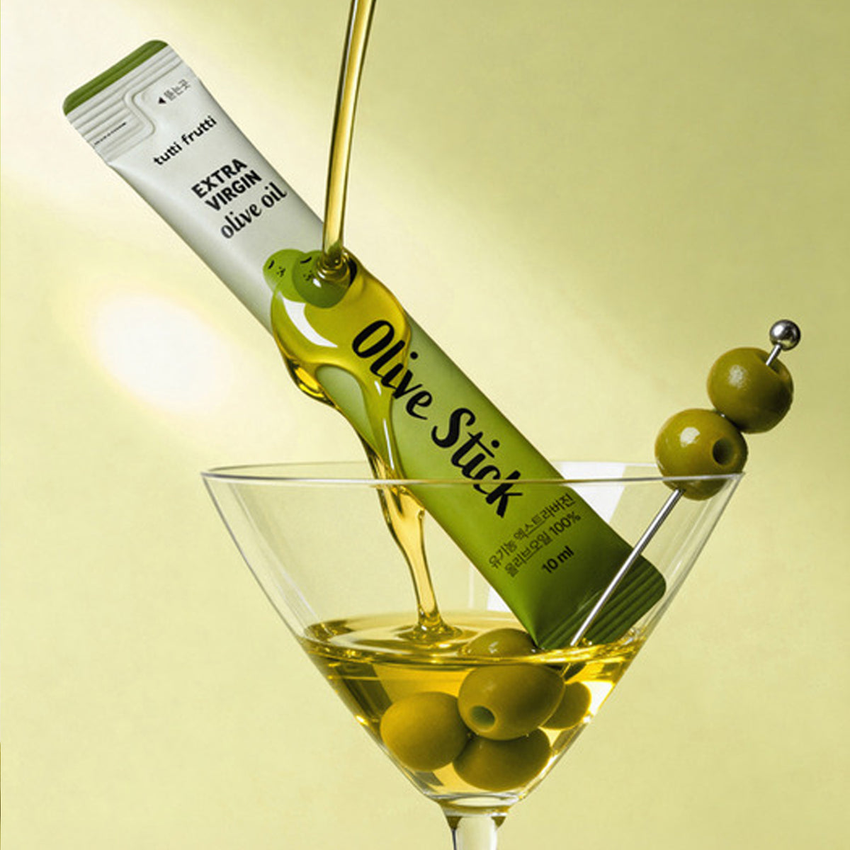 tutti frutti Organic Extra Virgin Olive Oil Sticks 1 Box (10ml x 14 Sticks)