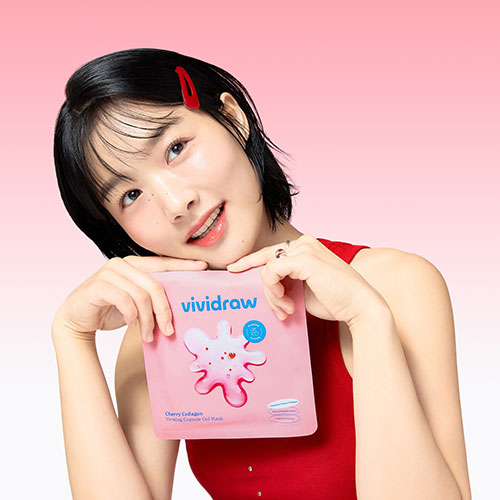 vividraw Cherry Collagen Firming Capsule Gel Mask 4ea