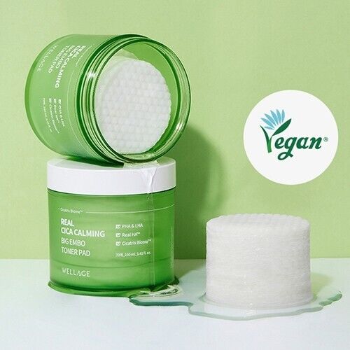 Wellage Real Cica Calming Big Embo Toner Pad 160ml - DODOSKIN