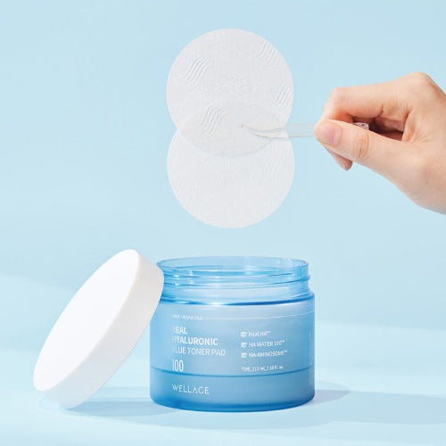 Wellage Real Hyaluronic Blue Toner Pad 210ml - DODOSKIN