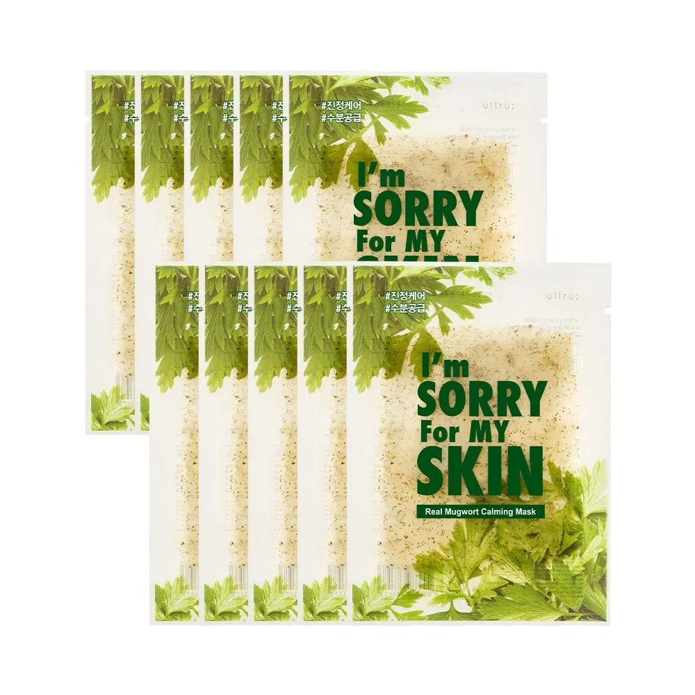 I'm Sorry for My Skin Real Mugwort Calming Mask 23ml * 10ea - Dodoskin
