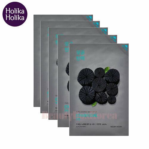 Holika Holika Pure Essence Mask #Charcoal 5ea Best Selling mask sheet - Dodoskin