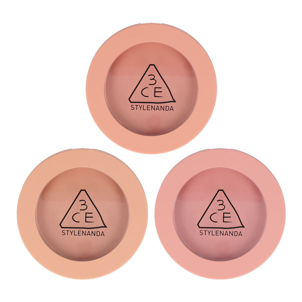 3CE Mood Recipe Face Blush (Nude Peach, Mono Pink, Rose Beige) 5.5g - Dodoskin