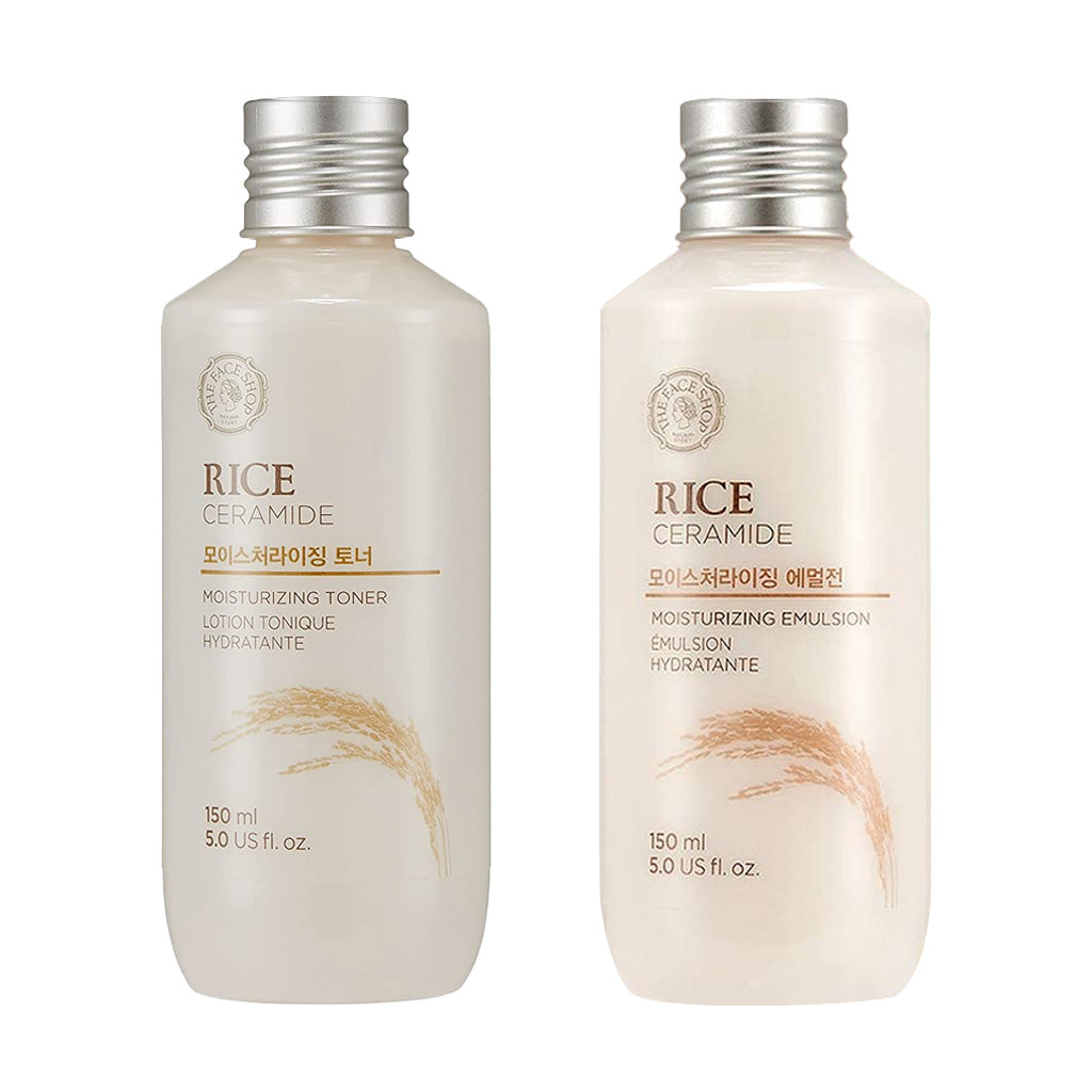THE FACE SHOP Rice & Ceramide Moisturizing Toner / Emulsion 150ml - Dodoskin