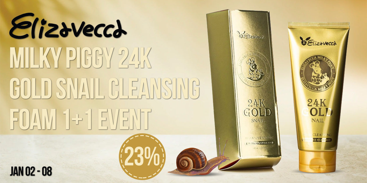 Elizavecca Milky Piggy 24k Gold Snail Cleansing Foam 23% OFF **END