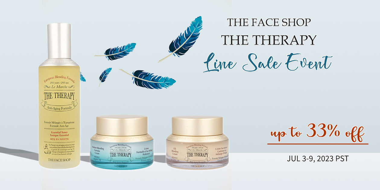 THE FACE SHOP THE THERAPY Line Sale Event UP TO 33% OFF**END