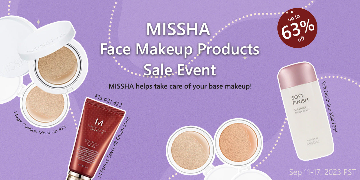 MISSHA Face Makeup products sale event**END