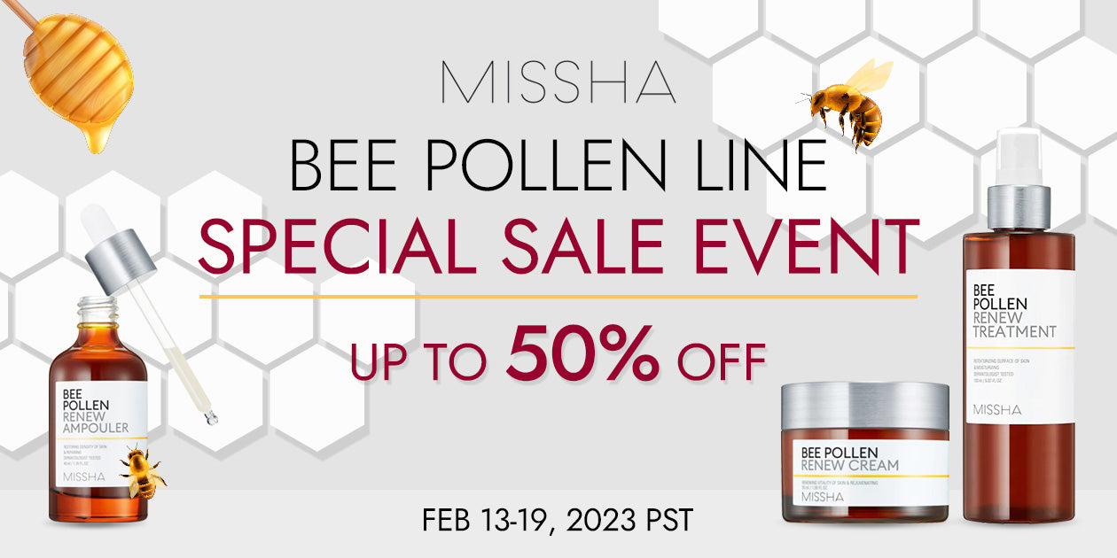 MISSHA BEE POLLEN LINE SPECIAL SALE EVENT UP TO 50% **END