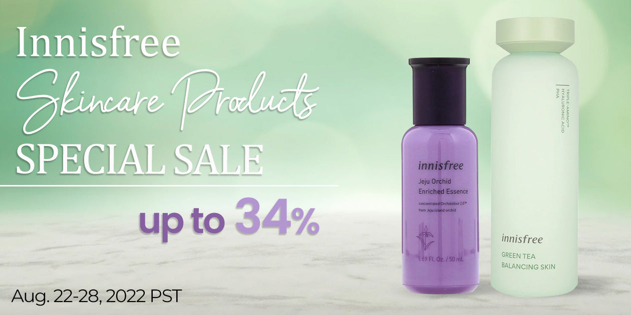 INNISFREE SKINCARE PRODUCTS SPECIAL SALE UP TO 34% OFF **END