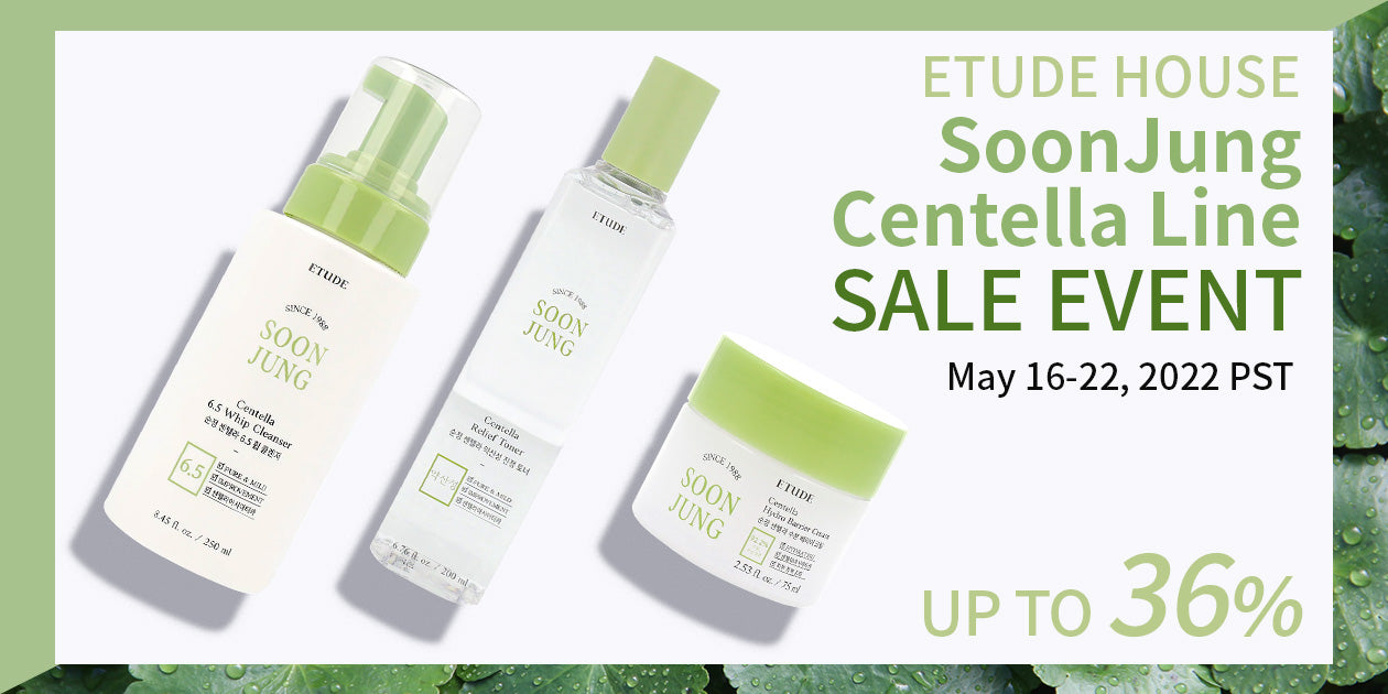 ETUDE HOUSE SOONJUNG CENTELLA LINE SALE EVENT UP TO 36% **END