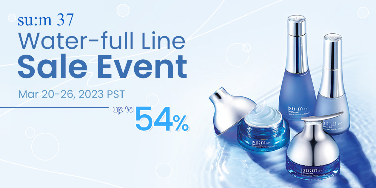 SU:M37 WATER-FULL LINE SALE EVENT UP TO 54% OFF **END