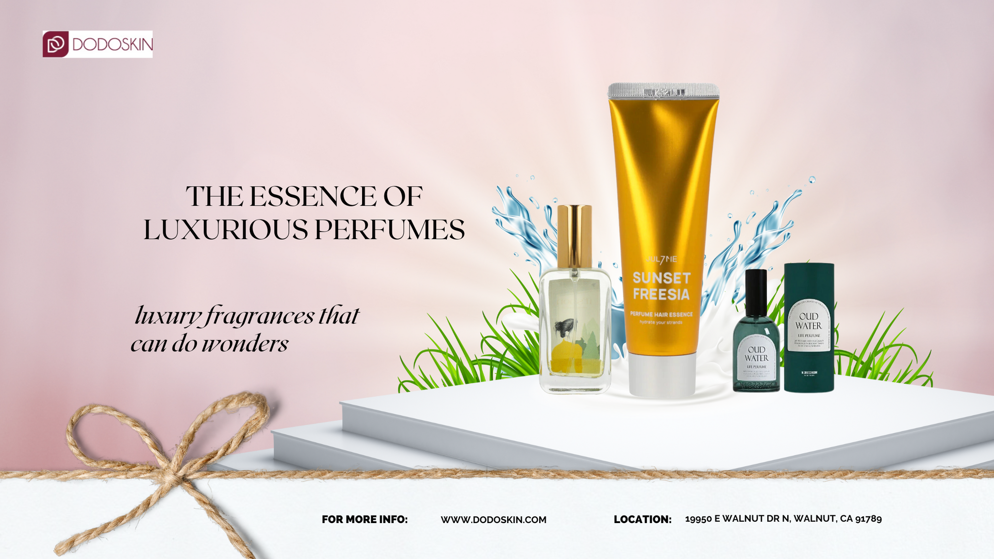 an advertisement for a luxury perfume brand