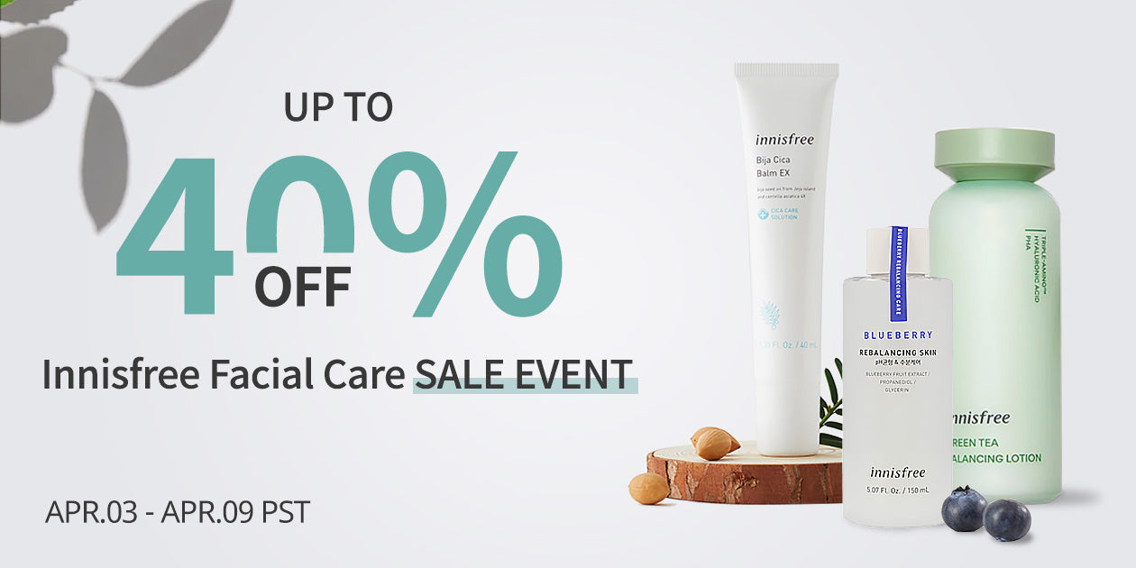 INNISFREE FACIAL CARE SALE EVENT UP TO 40% off  **END