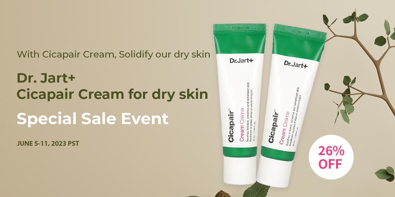 Dr.Jart+ Cicapair  Cream Sale Event UP TO 26% OFF**END
