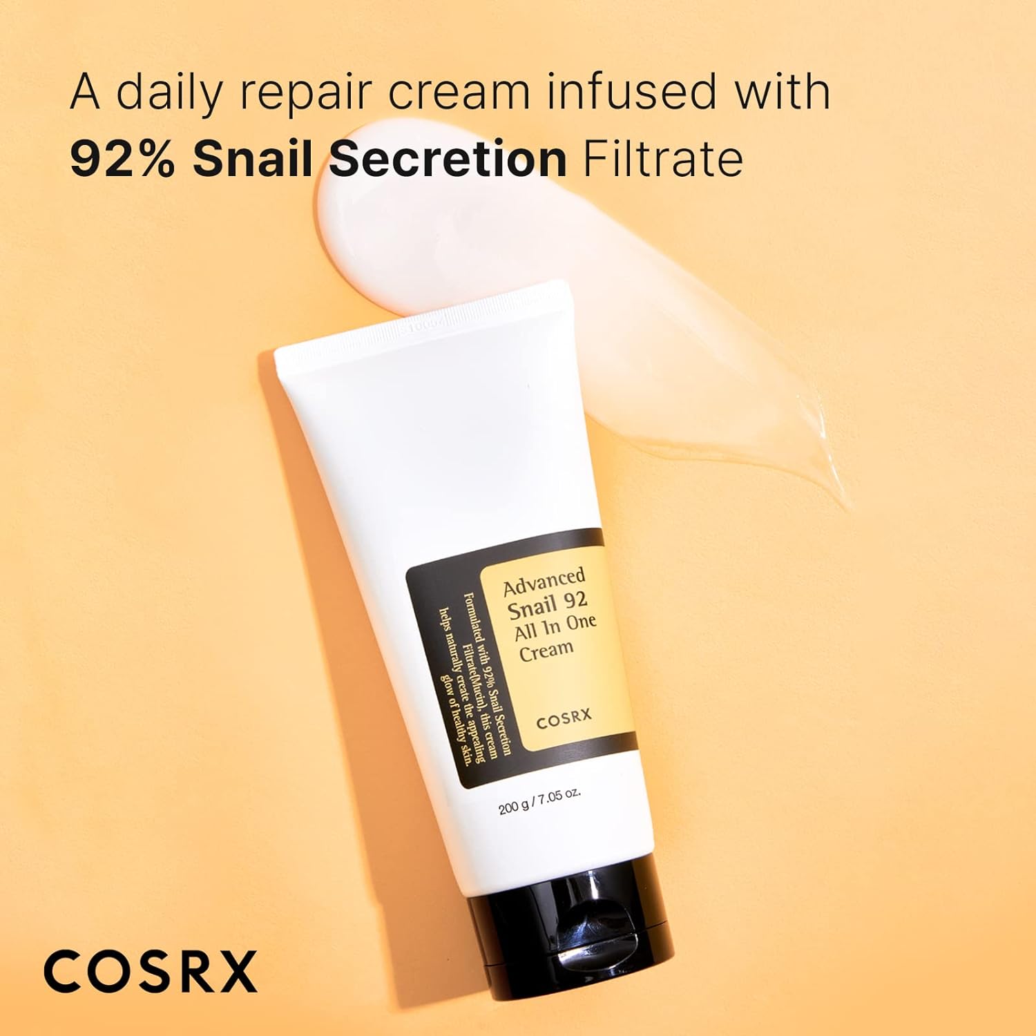 [US STOCK] COSRX Advanced Snail 92 All in One Cream Tube 200g - DODOSKIN