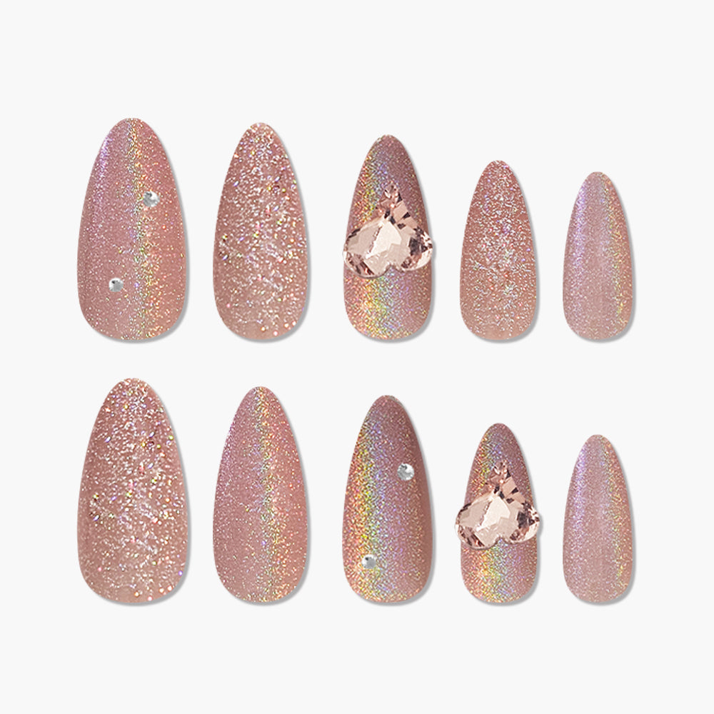 MUZMAK Nail Tips 36pcs #Dollish(Round Stiletto)