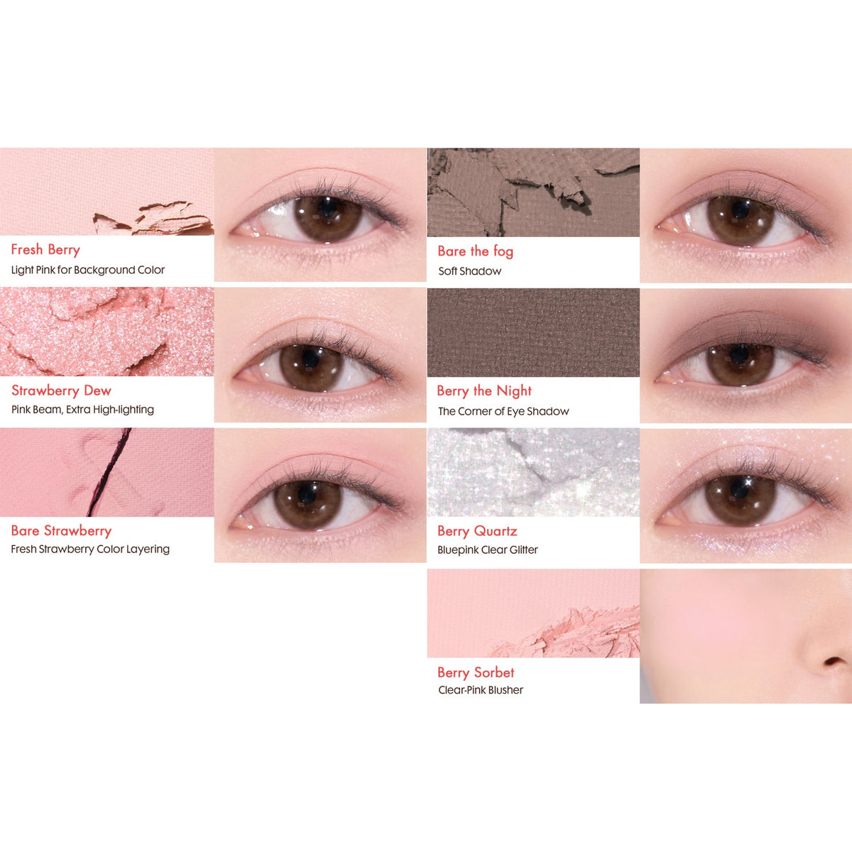 rom&nd Bare Layer Palette 14g 2colors