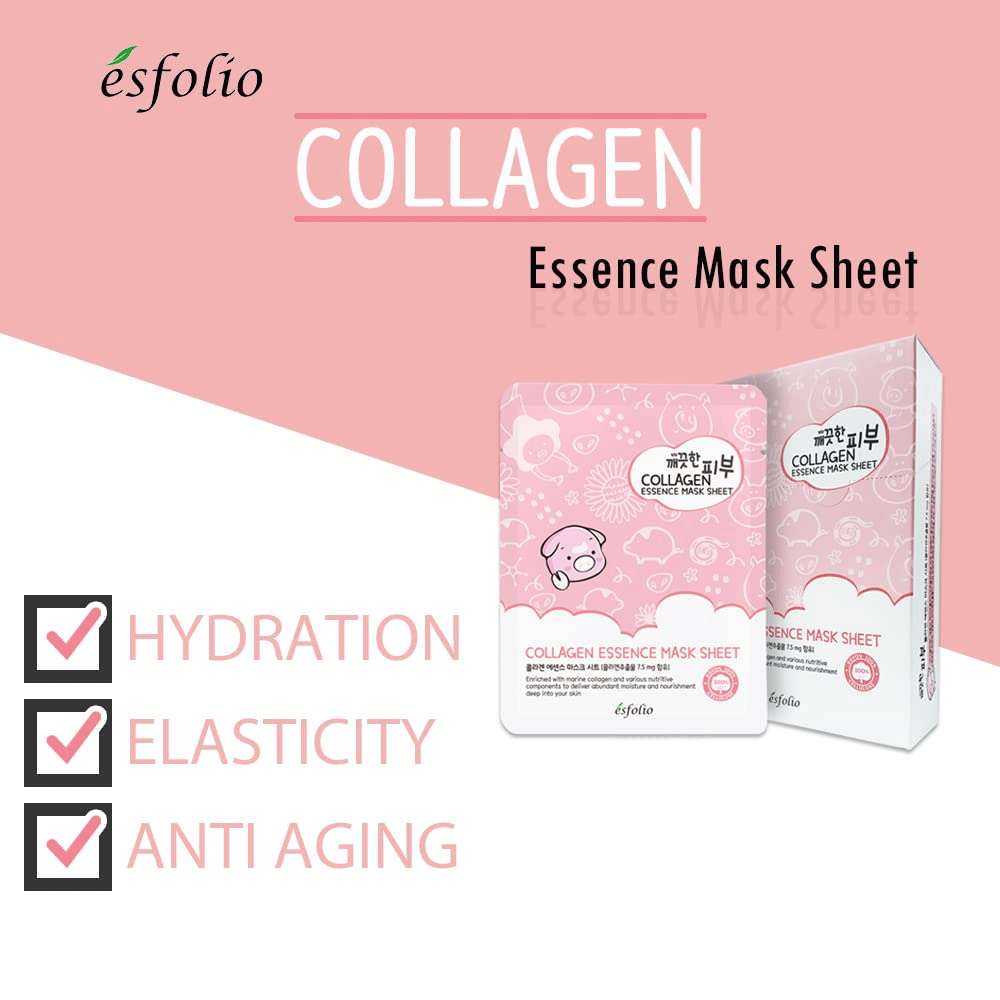(NEWA) esfolio Pure Skin Collagen Essence Mask Sheet 25ml * 10pcs - DODOSKIN