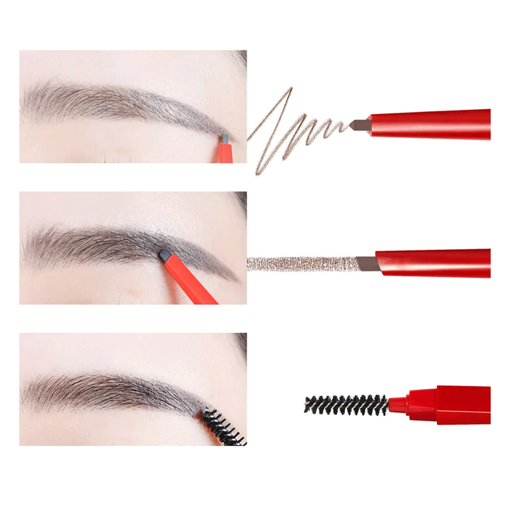 Espoir The Brow Balance Pencil 0.1g - The pencil provides precise application for defining and filling in sparse areas, while the spoolie helps to blend and groom the brows for a natural finish.