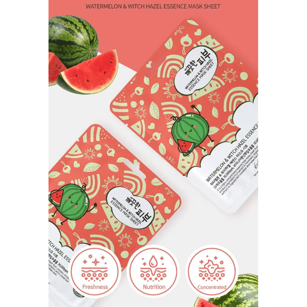 esfolio Watermelon & Witch Hazel Essence Mask Sheet 25ml *10ea - DODOSKIN