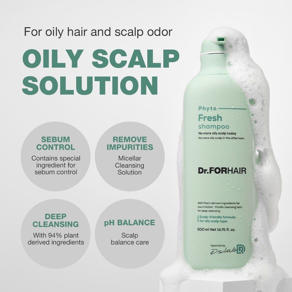 DR.FORHAIR Phyto Fresh Oily Shampoo 500ml - DODOSKIN