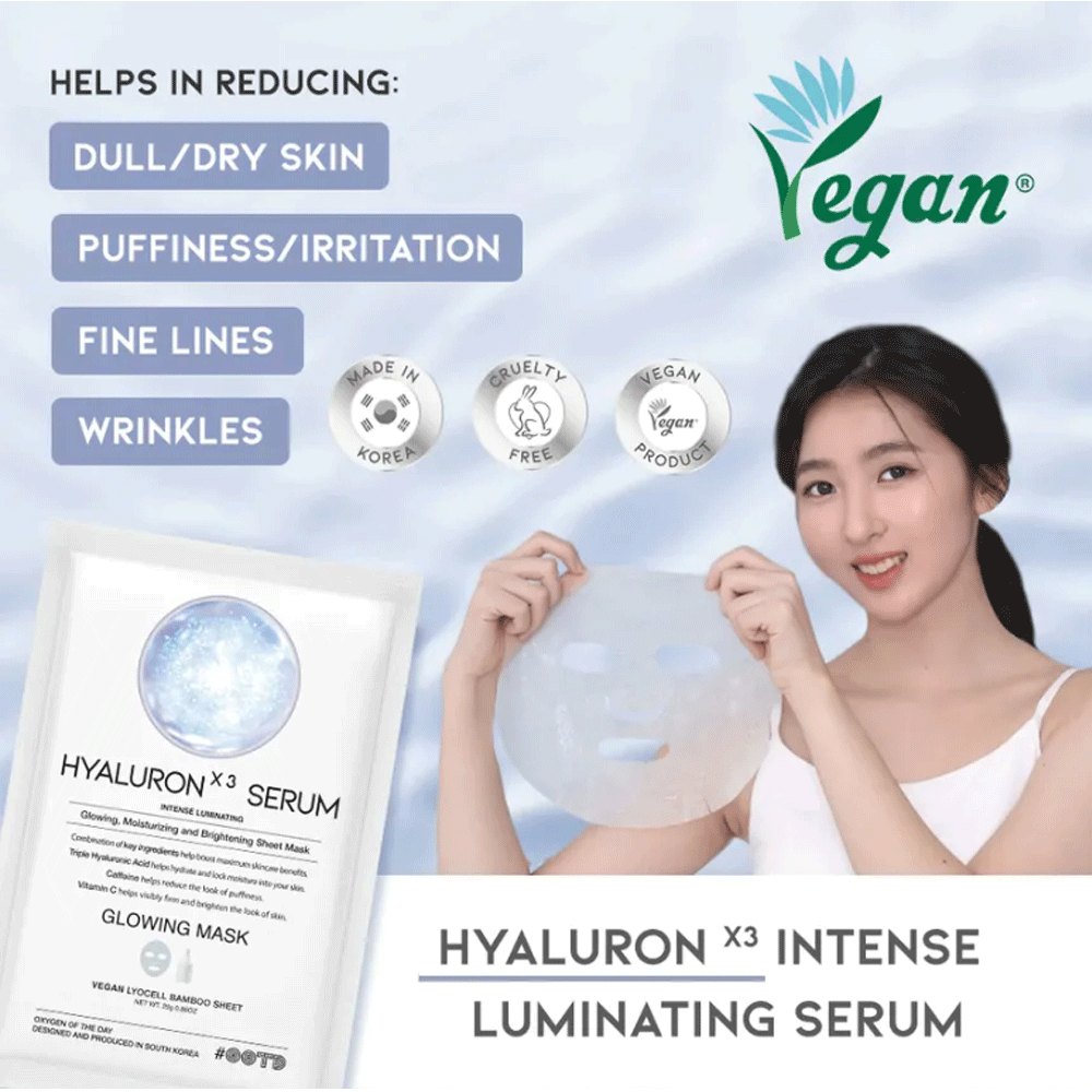 OOTD Hyaluron X3 Serum Glowing Mask 25g * 10ea - DODOSKIN