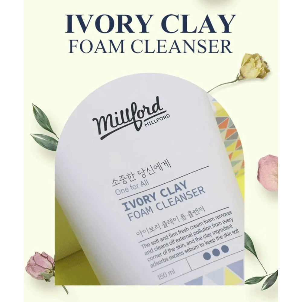 Millford Ivory Clay Foam Cleanser 150ml - DODOSKIN
