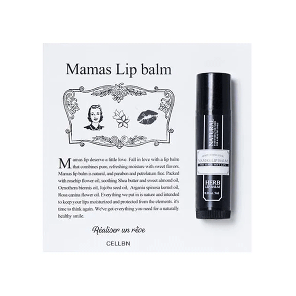 (NEWA) CELLBN Mamas Organic Lip Balm 5ml - DODOSKIN