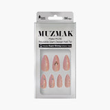 MUZMAK Nail Tips 36pcs #Dollish(Round Stiletto)
