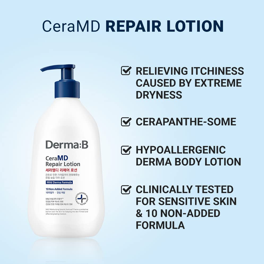 Derma-B CeraMD Repair Lotion 400ml - DODOSKIN