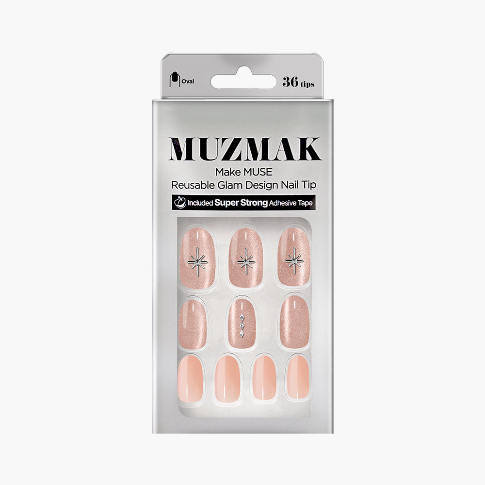 MUZMAK Nail Tips 36pcs #Lavish(Oval)