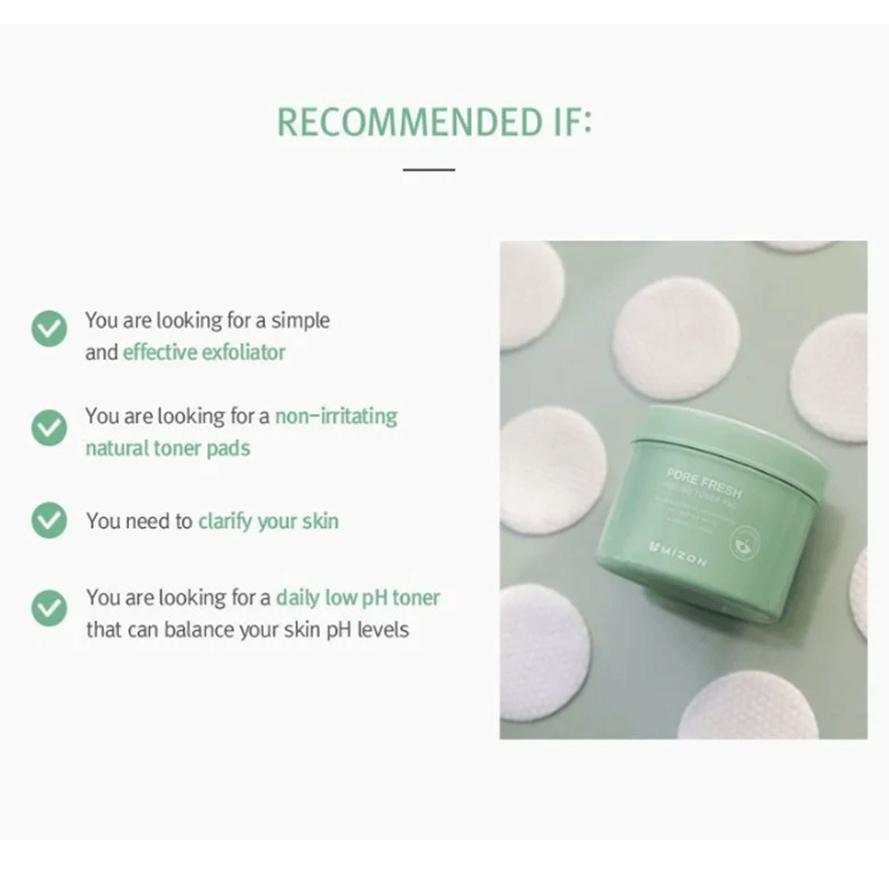 MIZON Pore Fresh Peeling Toner Pad 60 pads - DODOSKIN