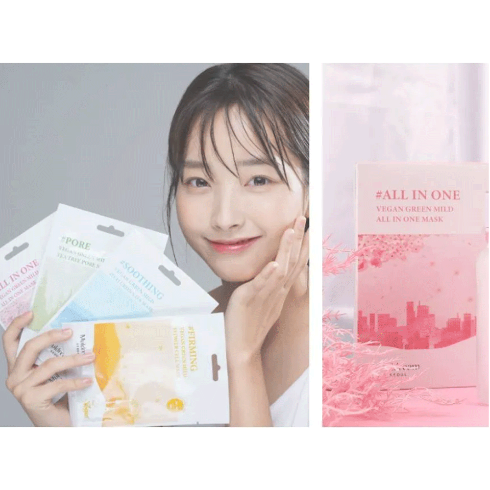 Muldream Vegan Green Mild All In One Mask 25ml *10ea - DODOSKIN