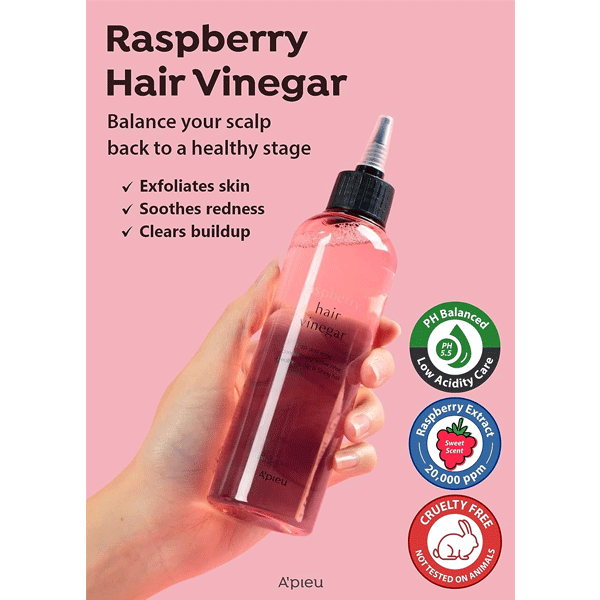 A'PIEU Raspberry Hair Vinegar 200ml - DODOSKIN