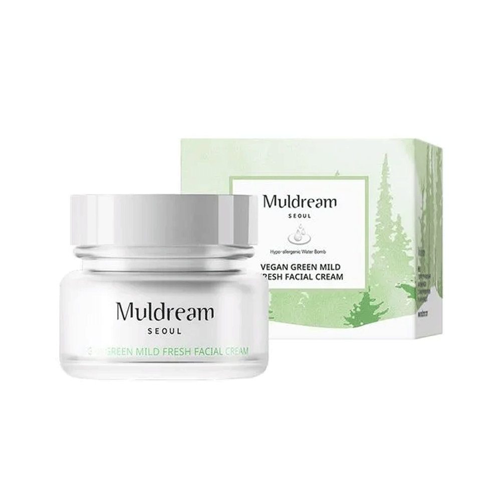 Muldream Vegan Green Mild Fresh Facial Cream 60ml - DODOSKIN