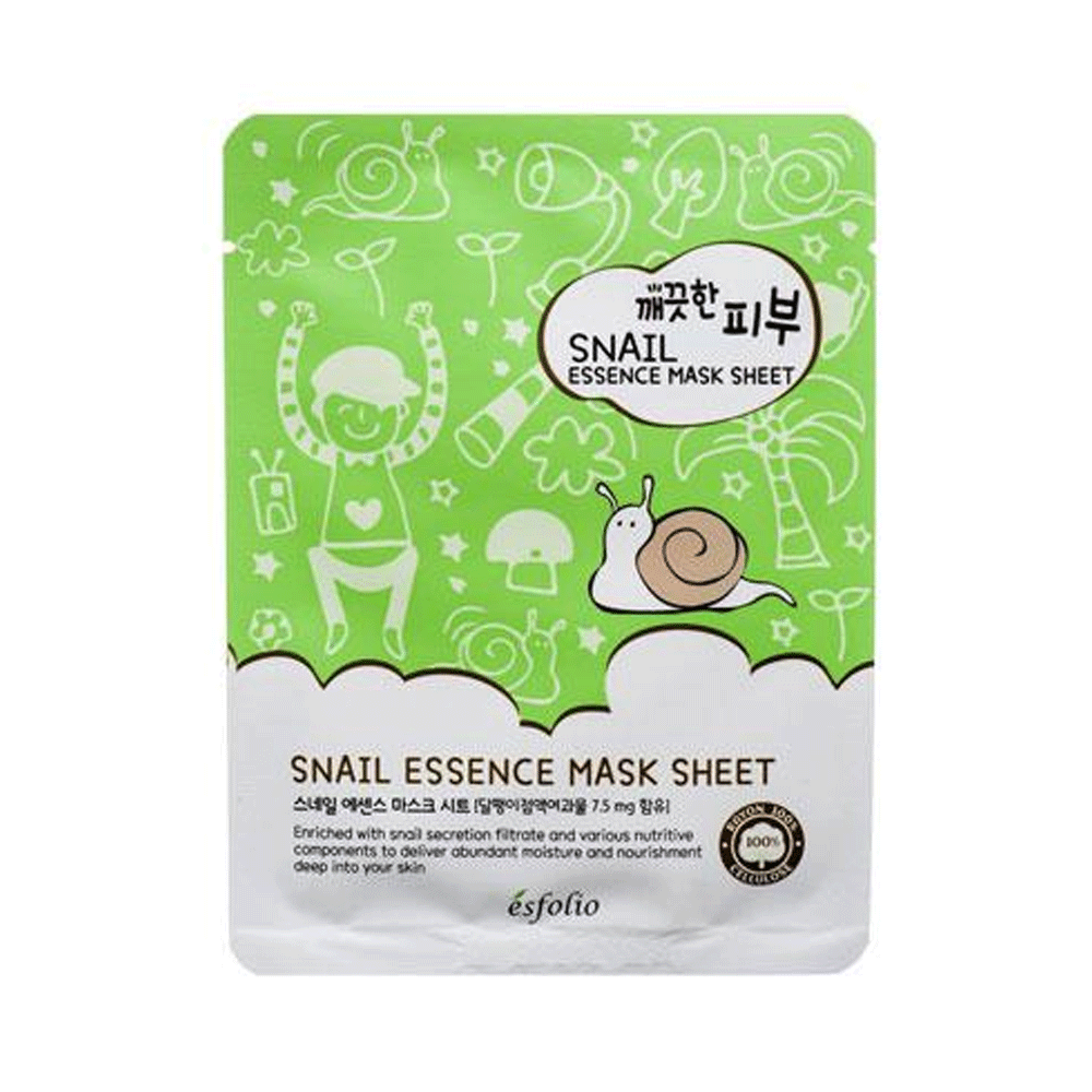 (NEWA) esfolio Pure Skin Snail Essence Mask Sheet 25ml * 10pcs - DODOSKIN
