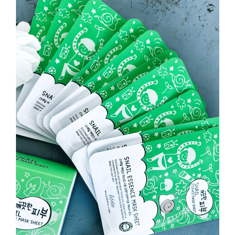 (NEWA) esfolio Pure Skin Snail Essence Mask Sheet 25ml * 10pcs - DODOSKIN