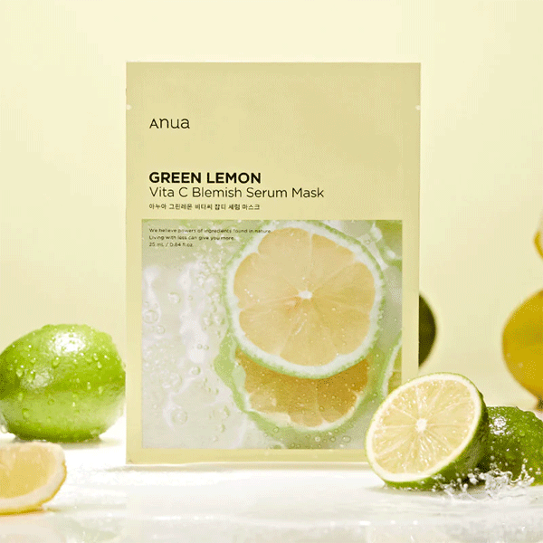 Anua Green Lemon Vita C Blemish Serum Mask Set 25ml *10ea - DODOSKIN