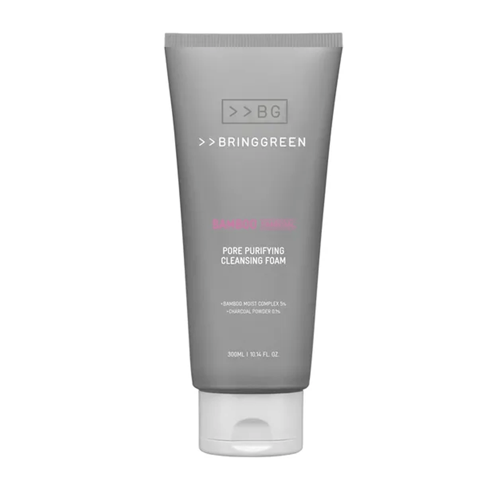 BRING GREEN Bamboo Charcoal Pore Purifying Cleansing Foam 300ml - DODOSKIN