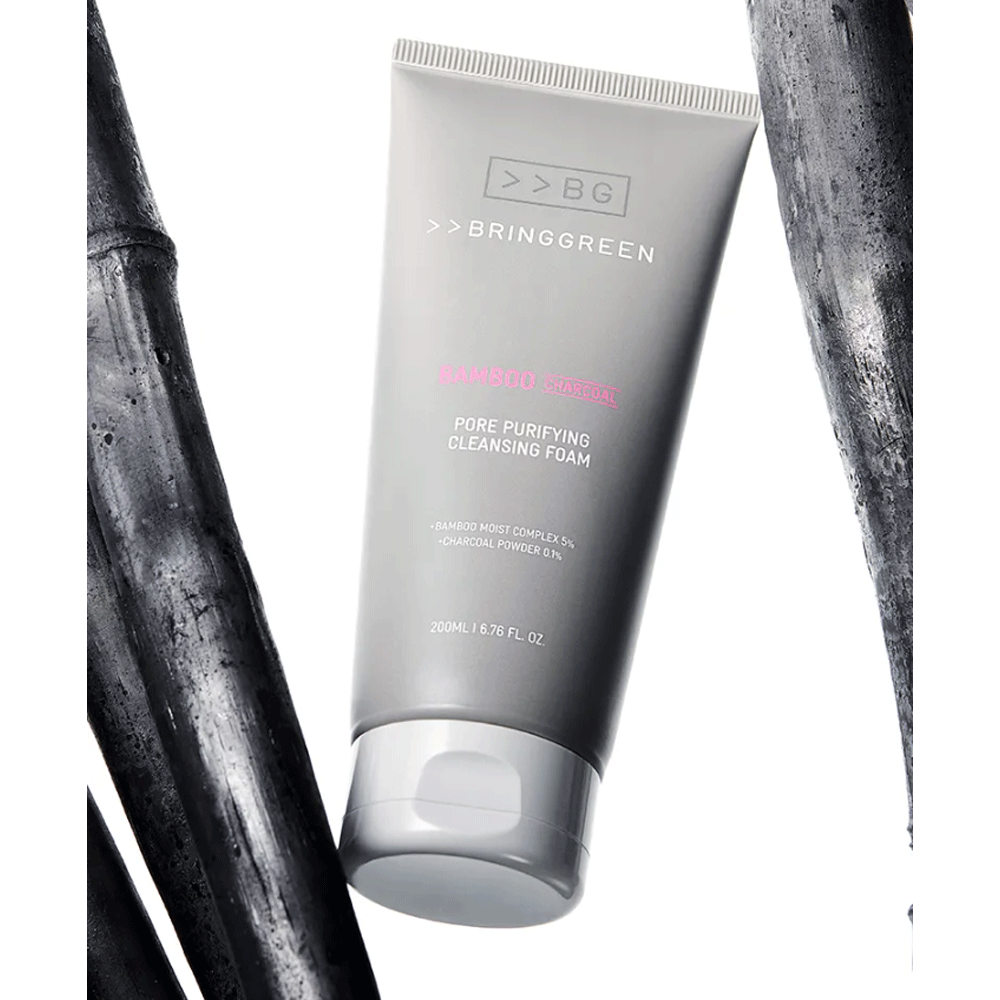 BRING GREEN Bamboo Charcoal Pore Purifying Cleansing Foam 300ml - DODOSKIN