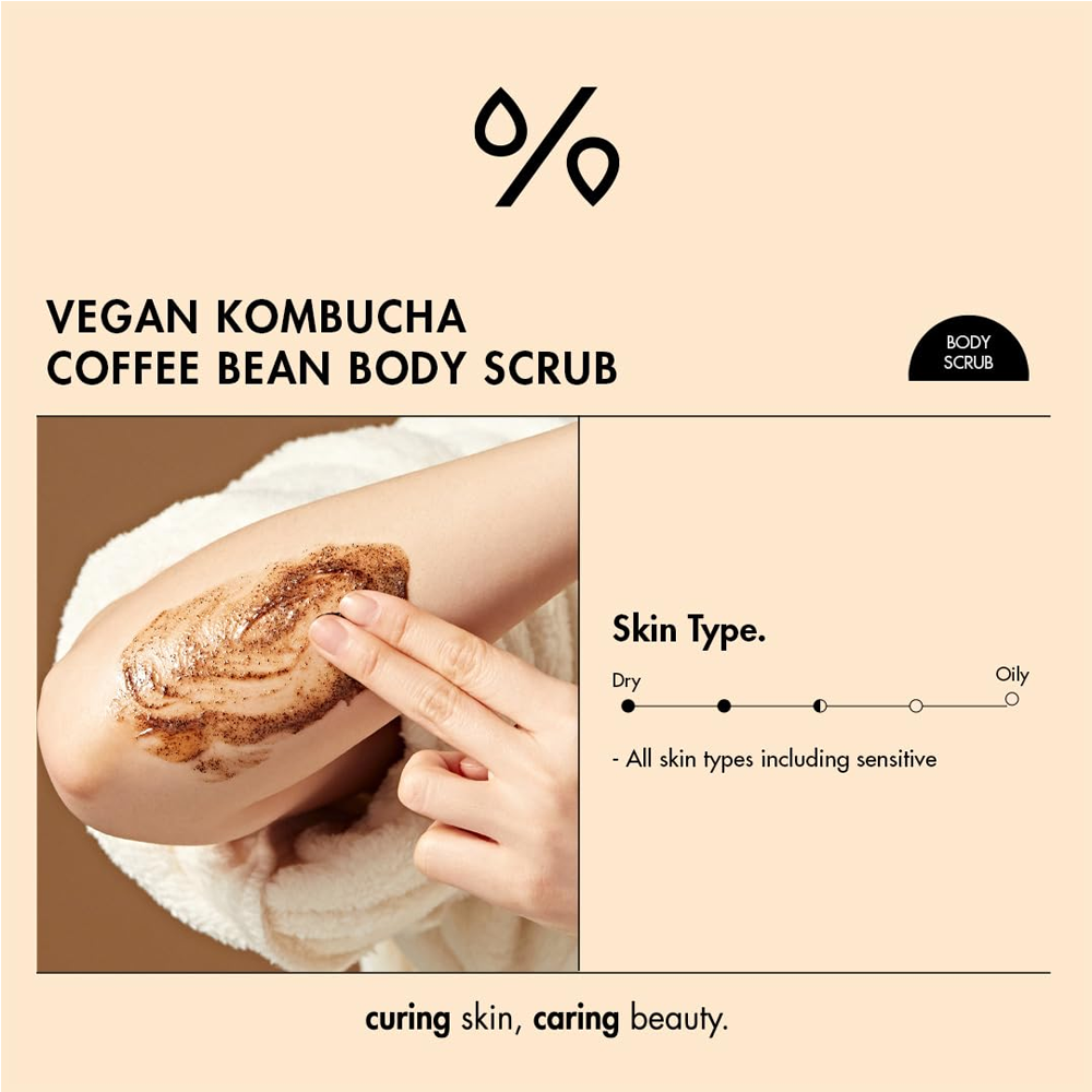 Dr.Ceuracle Vegan Kombucha Coffee bean Body Scrub 200ml - DODOSKIN